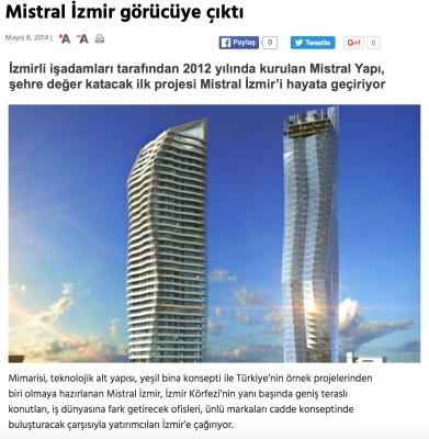 www.emlakkulisi.com - Mistral İzmir projesi görücüye çıktı!