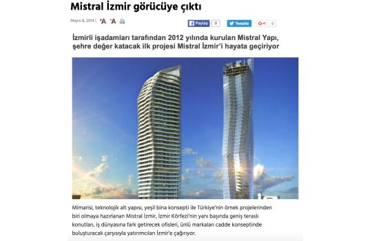 www.emlakkulisi.com - Mistral İzmir projesi görücüye çıktı!