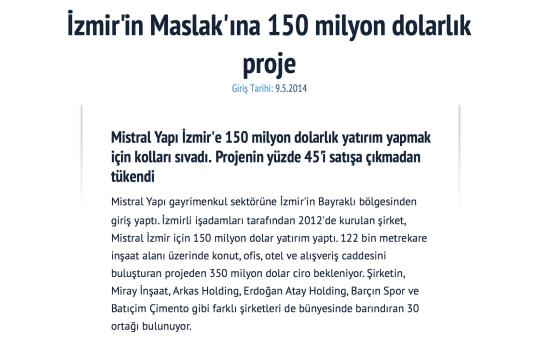 www.emlak.sabah.com.tr - İzmir’in Maslak’ına 150 milyon dolarlık proje